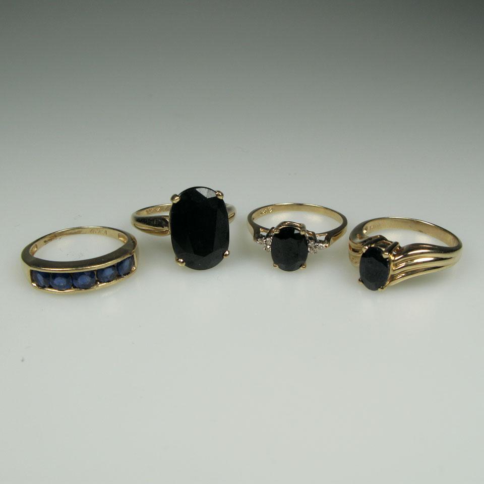 2 x 10k And 2 x 14k Yellow Gold Rings