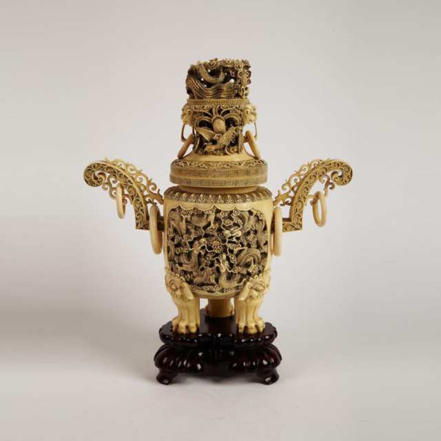 Ivory Carved Incense Burner