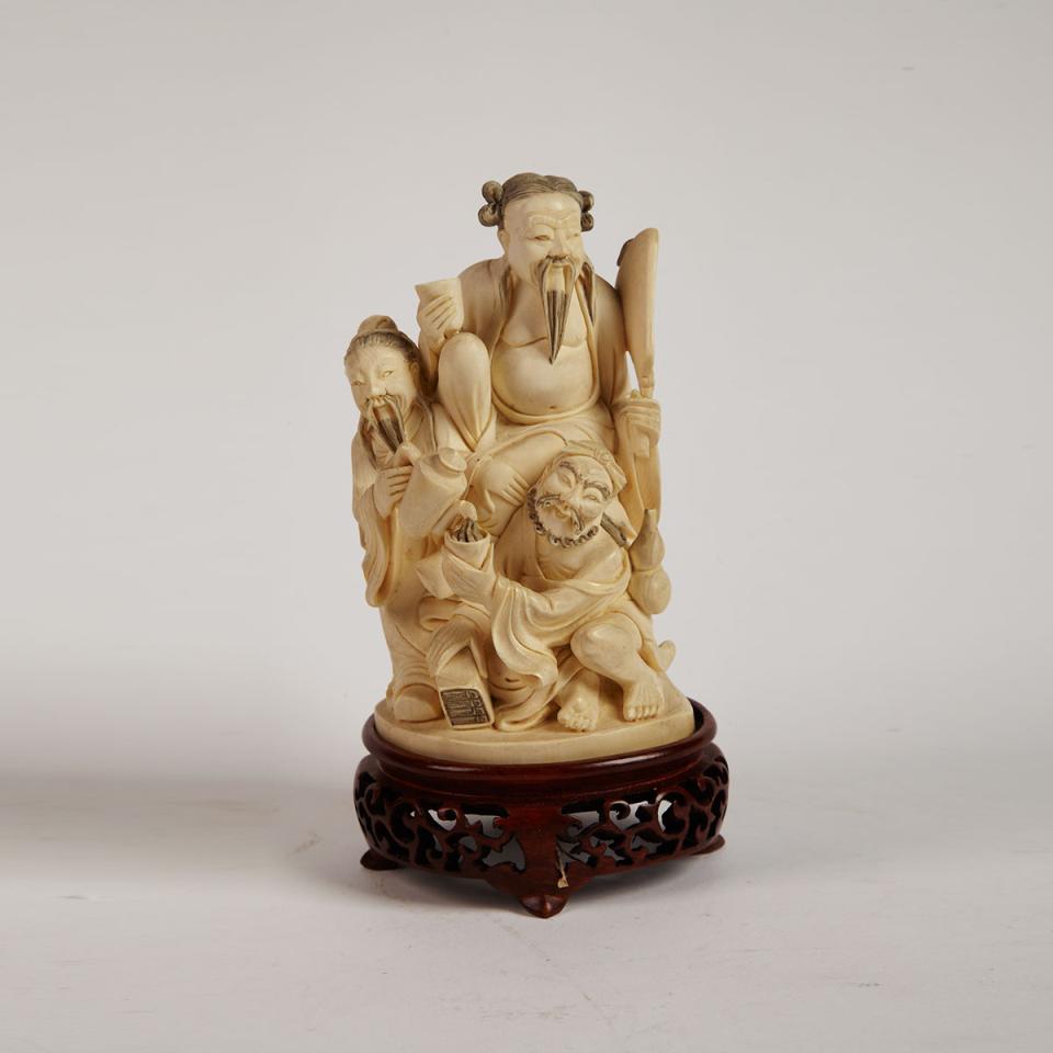 Ivory Carved Immortals Group