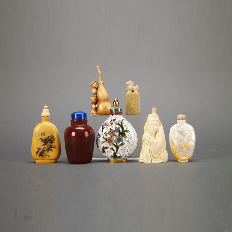 Group of Six Chinese Snuff Bottles 