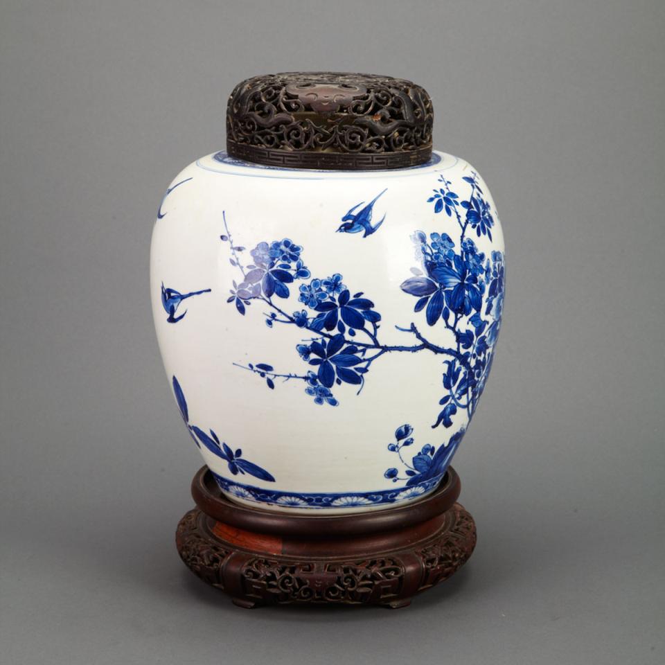 Blue and White Ginger Jar, Kangxi Period (1662-1722)