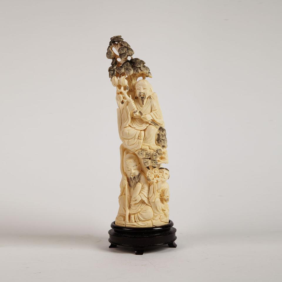 Ivory Carved Figural Group