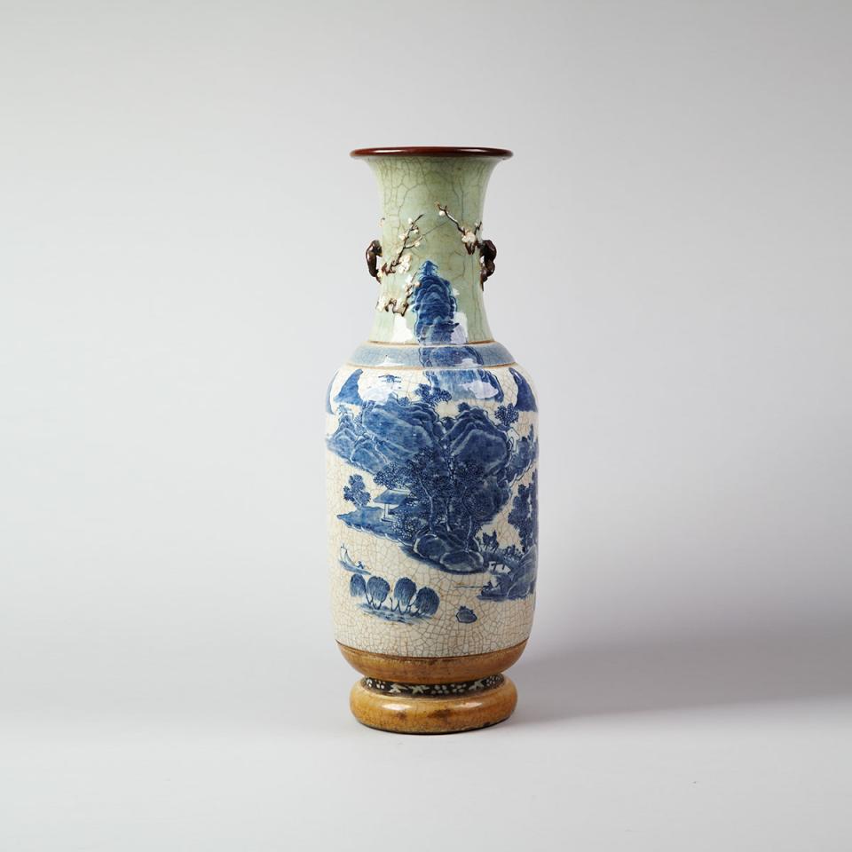 Large Blue and White Vase, Early 20th Century