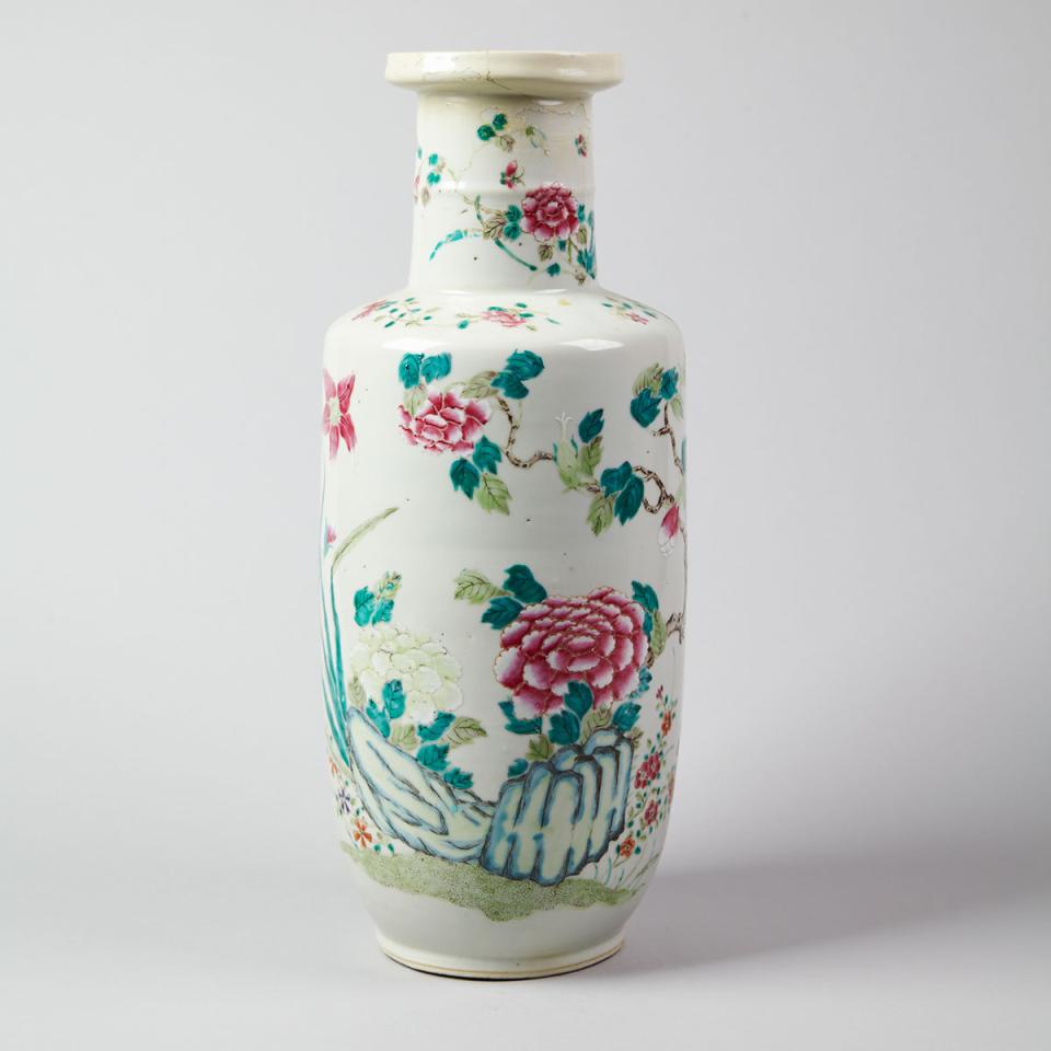 Famille Rose Peony Vase, Early 20th Century