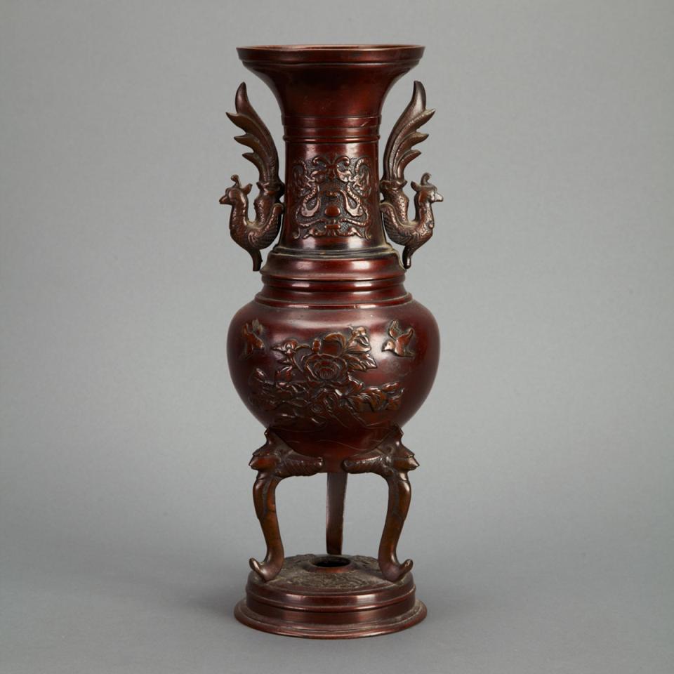 Japanese Bronze Tripod Censer, Circa 1910-1915