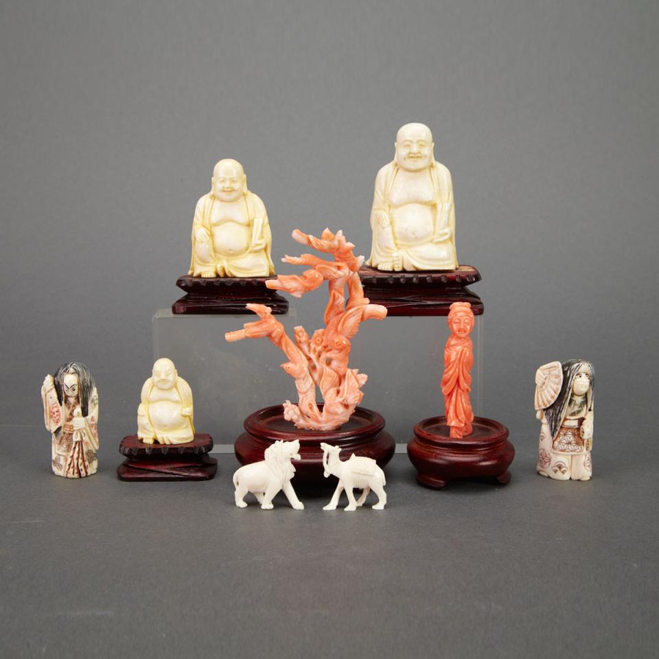 Nine Small Chinese Carvings