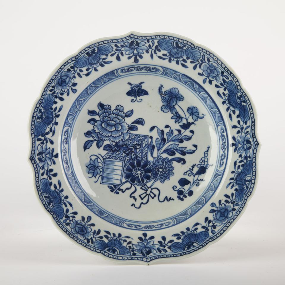 Eleven Export Blue and White Shallow Bowls, 18th Century