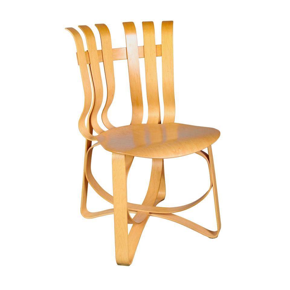 Pair of Frank Gehry   Maple Hat Trick Chairs for Knoll International,