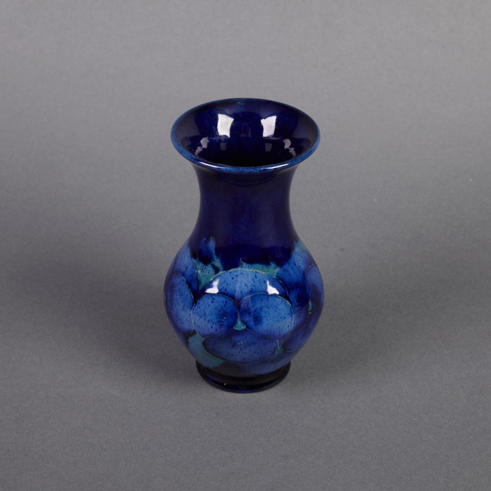 Moorcroft Blue Pansy Vase, c.1920