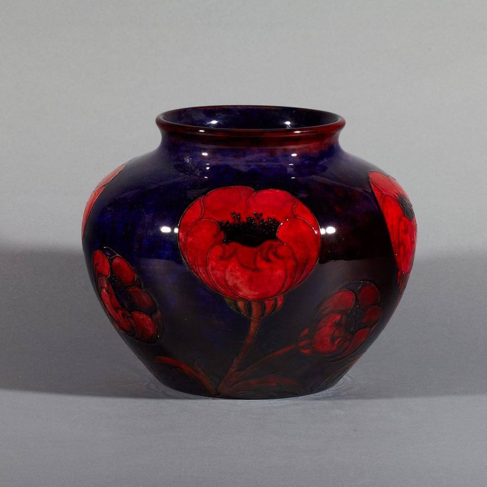 Moorcroft Flambé Poppy Vase, dated 1930