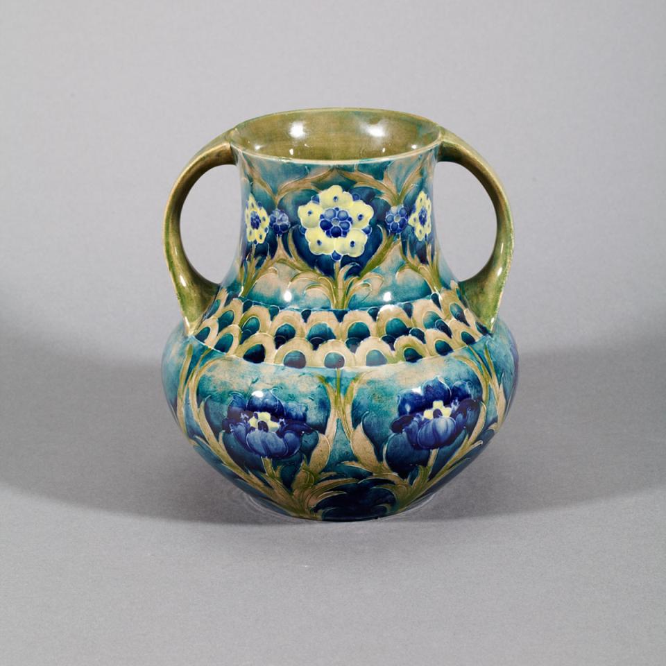 Moorcroft Late Florian Two-Handled Vase, c.1916-18