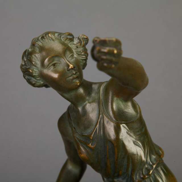 French Bronze Figure of Atlanta by Aurore Onu, c. 1930
