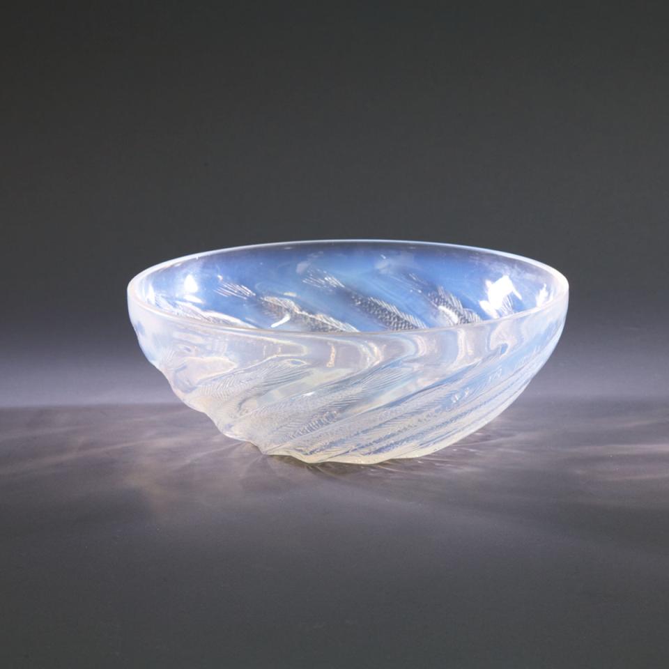 ‘Poissons’, Lalique Opalescent Glass Bowl, 1930’s
