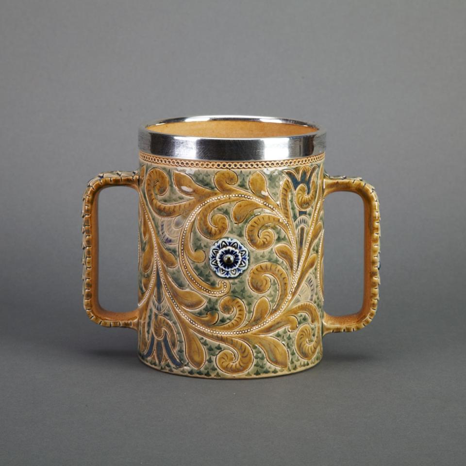 Doulton Lambeth Stoneware Loving Cup, 1878