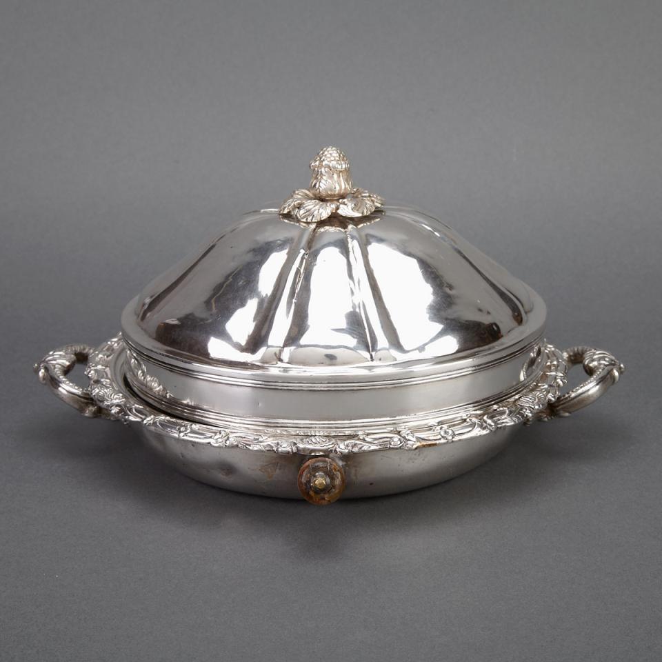Indian Colonial Silver Covered Warming Dish, George Gordon & Co., Madras, c.1835-40