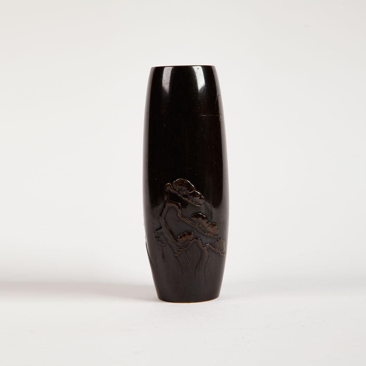Japanese Bronze Vase, early 20th Century