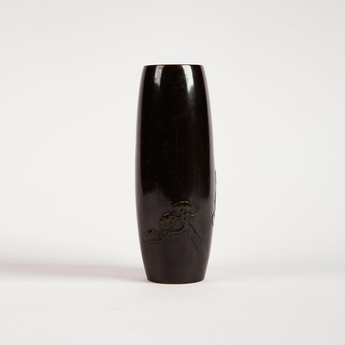 Japanese Bronze Vase, early 20th Century