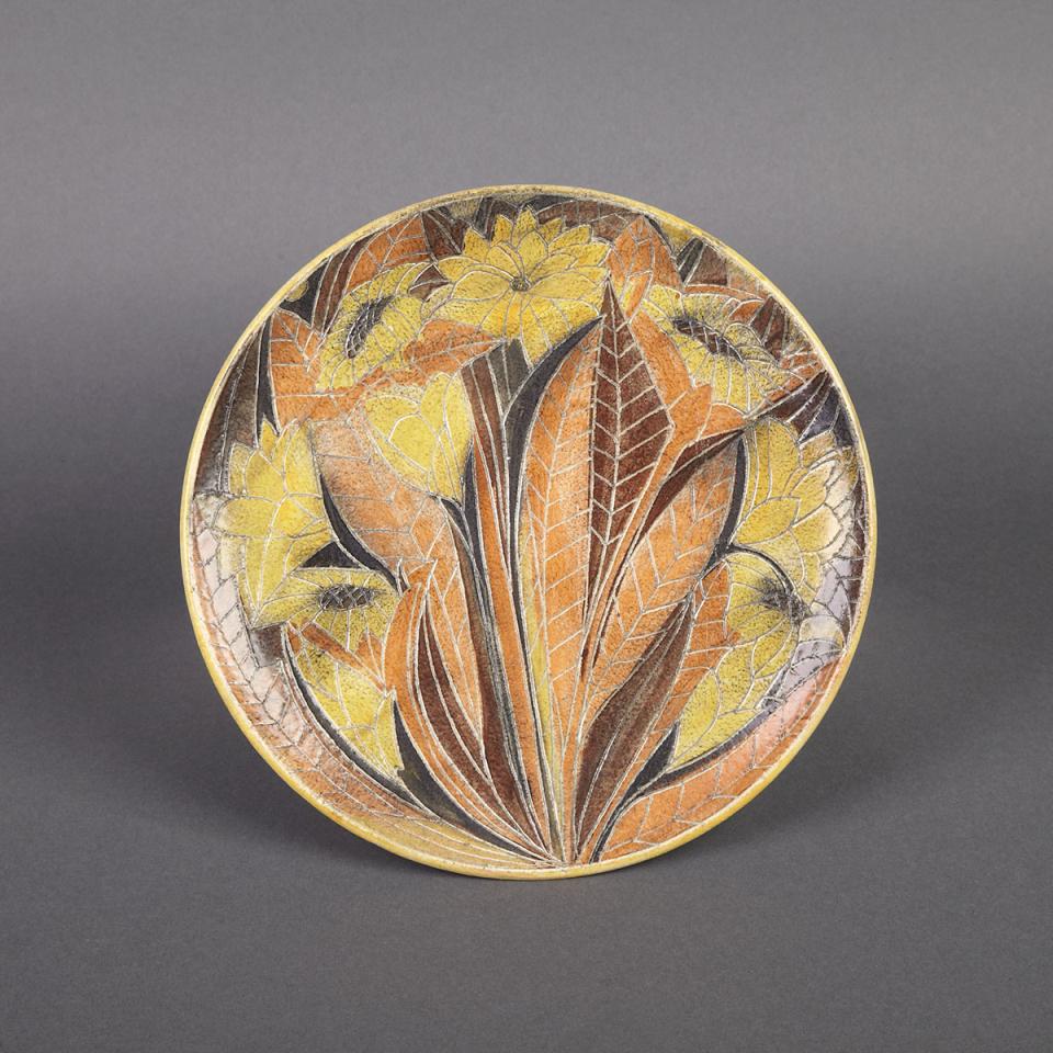 Brooklin Pottery Plate, Theo and Susan Harlander, mid-20th century