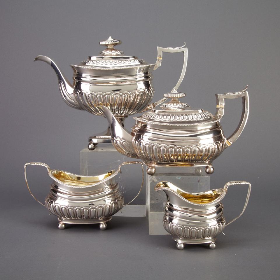 George III Silver Tea and Coffee Service, William Hall, London, 1815