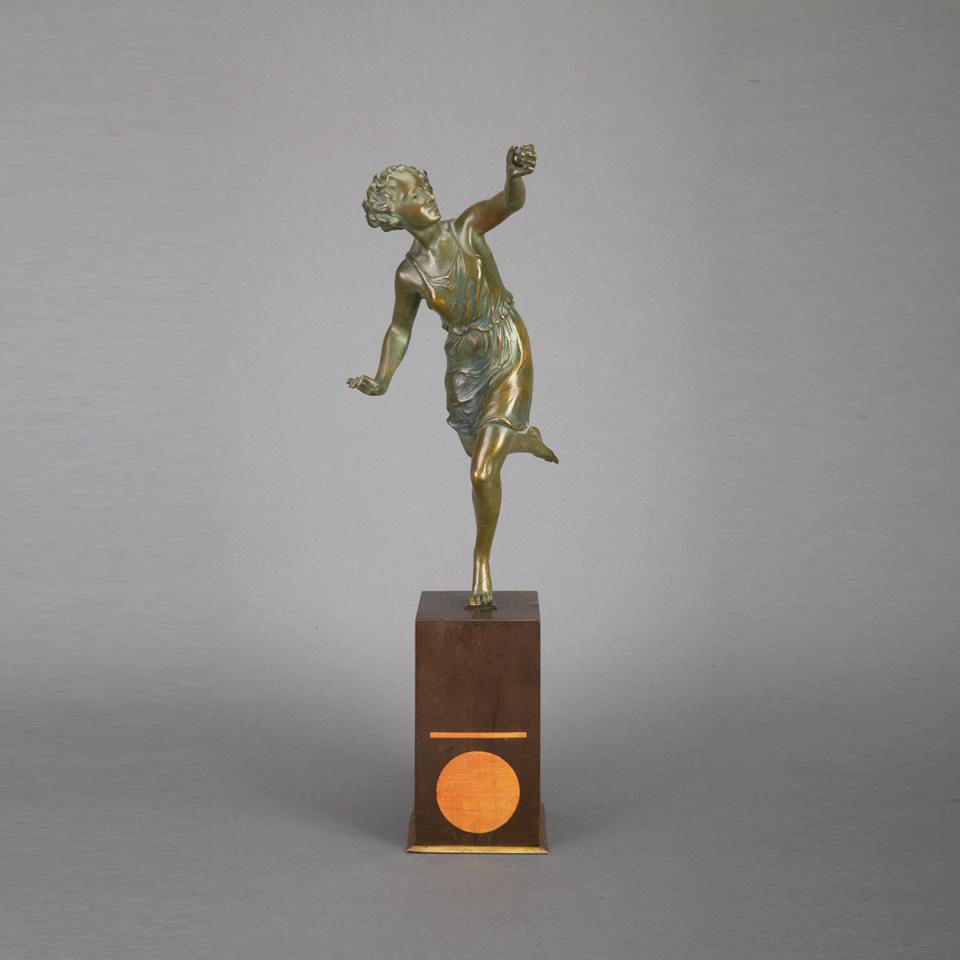 French Bronze Figure of Atlanta by Aurore Onu, c. 1930