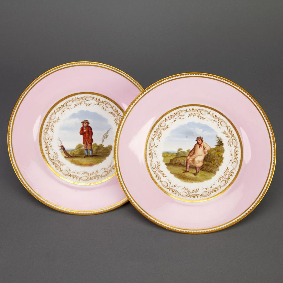 Pair of Flight, Barr & Barr Worcester Plates, c.1810-13