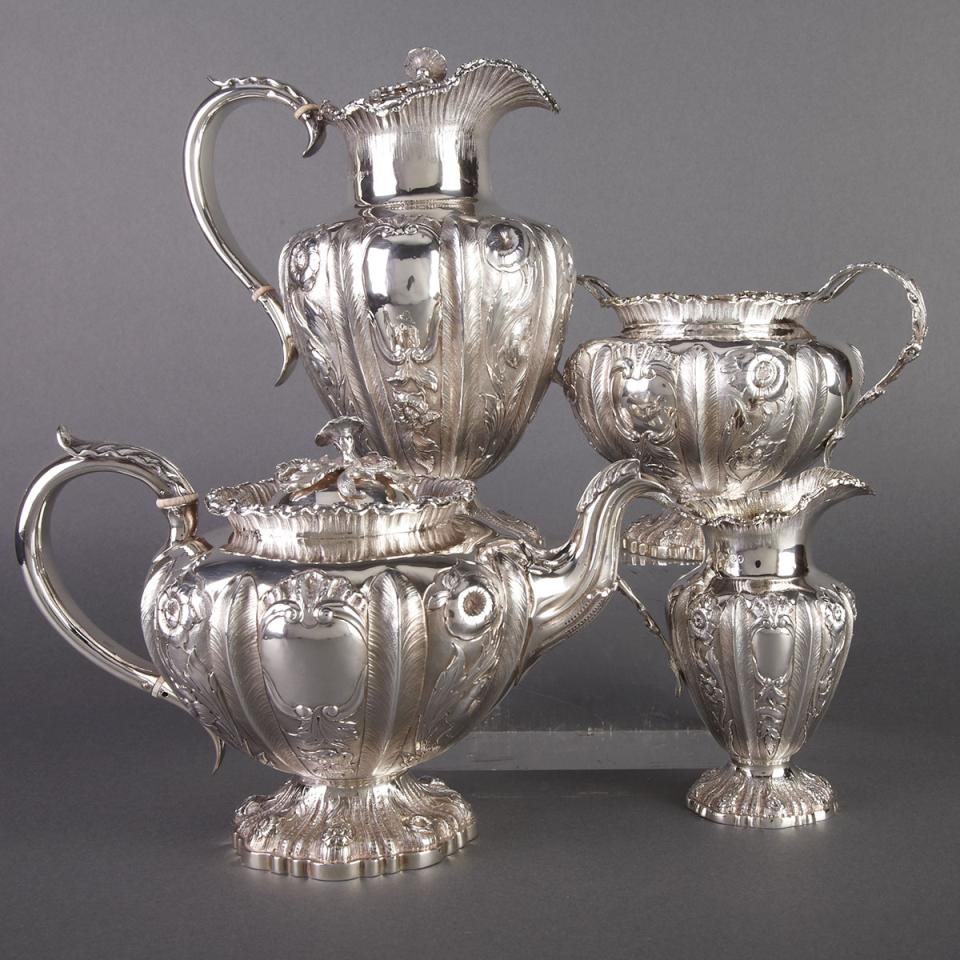 Early Victorian Silver Tea Service, Edward Barton, London, 1837-38