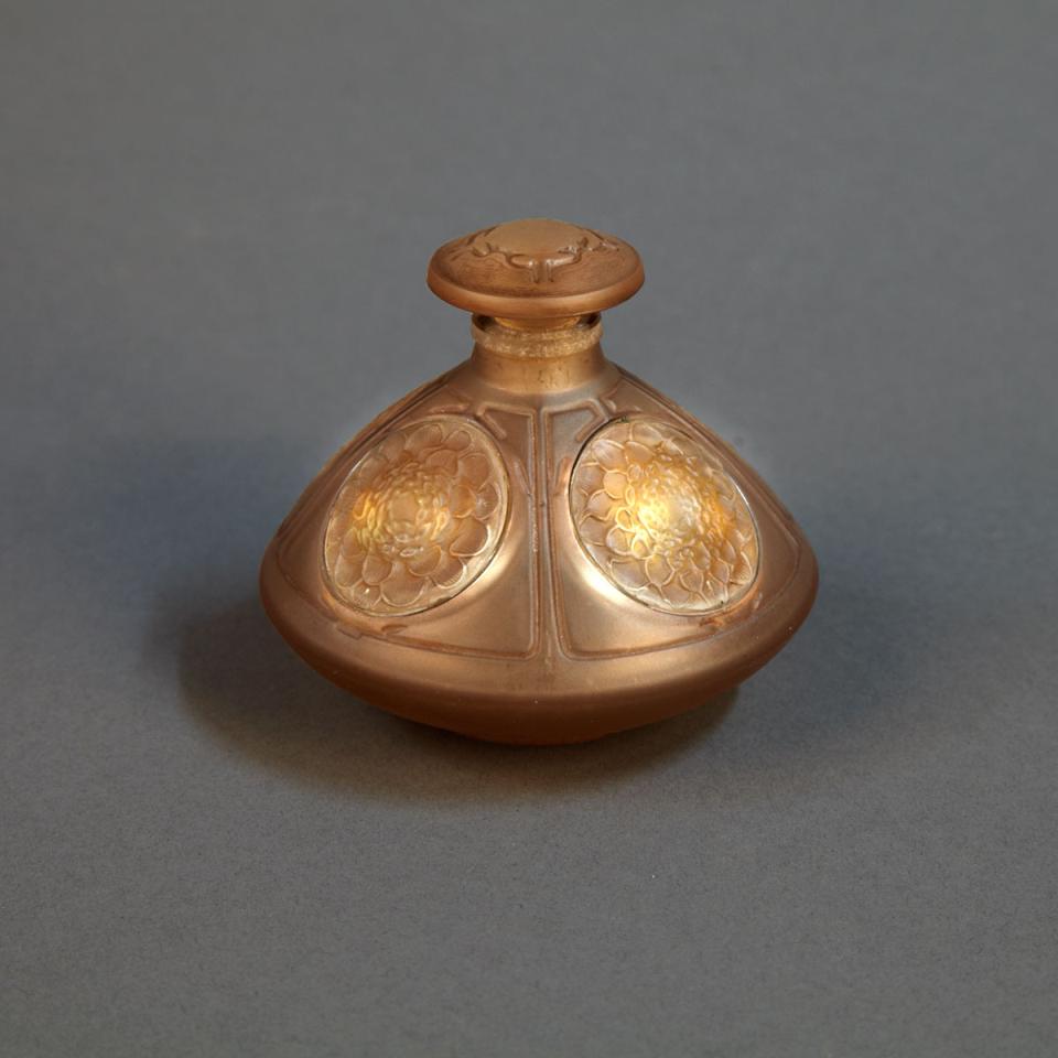 ‘Quatre Soleils’, Lalique Moulded and Frosted Glass Perfume Bottle, 1920s