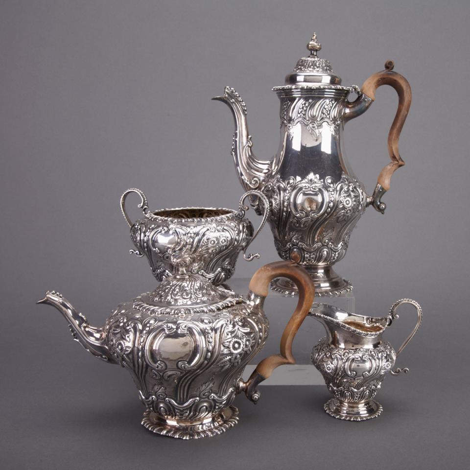Victorian Silver Tea and Coffee Service, West & Son of Dublin, London, 1894