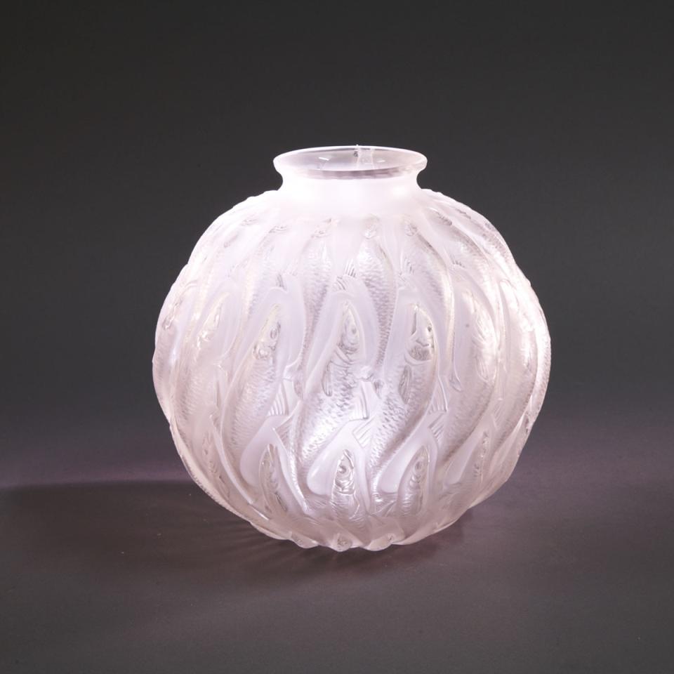 ‘Marisa’, Lalique Moulded and Frosted Glass Vase, 1930’s