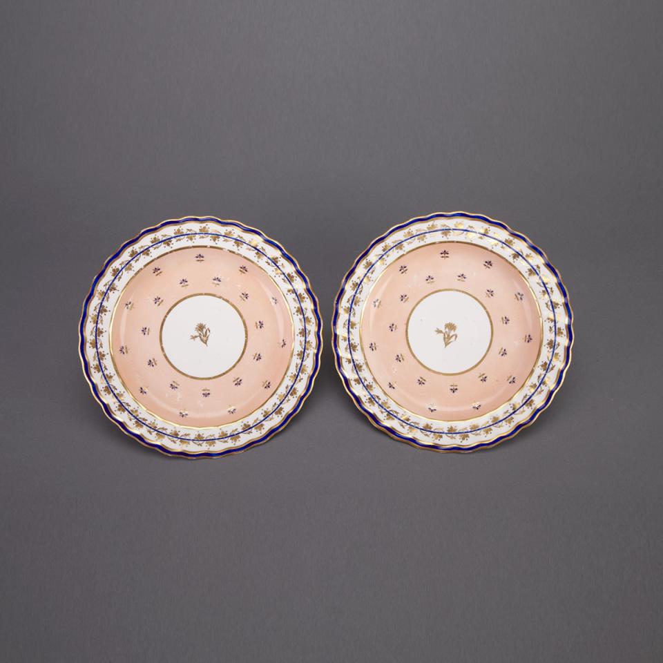 Pair of Derby Plates, c.1785