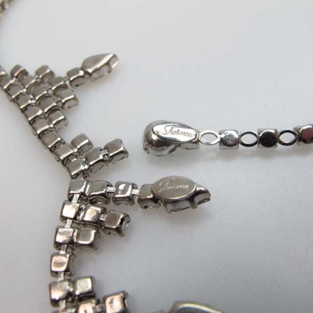 Two Sherman Silver Tone Metal Necklaces