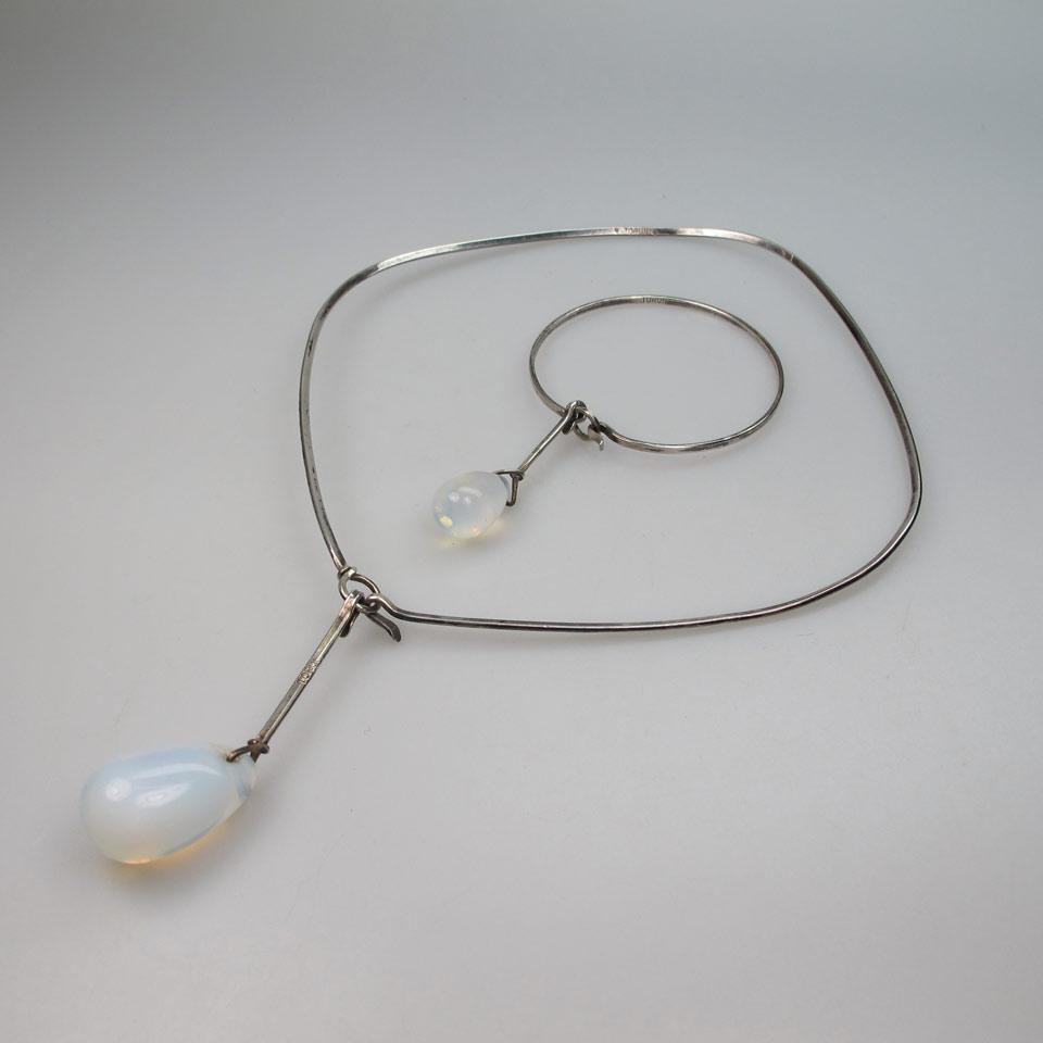 Vivianna Torun Bulow-Hube French 800 Grade Silver Collar Necklace And Bangle