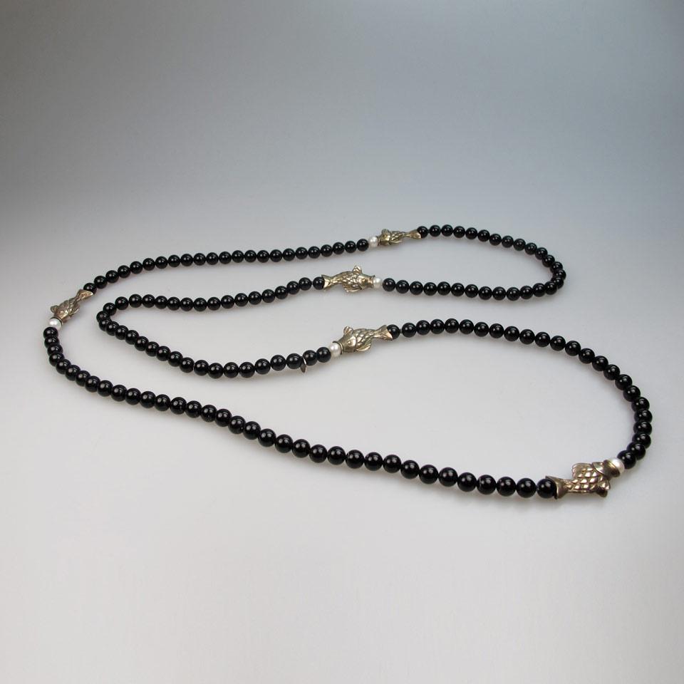 Tiffany & Co. Onyx Bead Necklace
