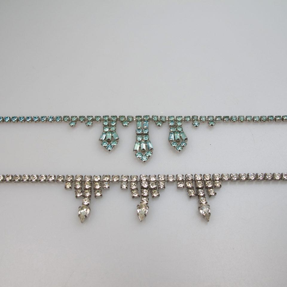Two Sherman Silver Tone Metal Necklaces