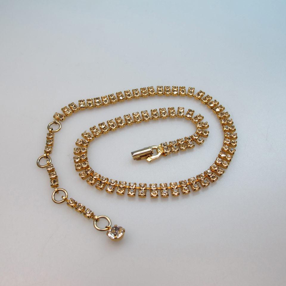Sherman Gold Tone Metal Necklace