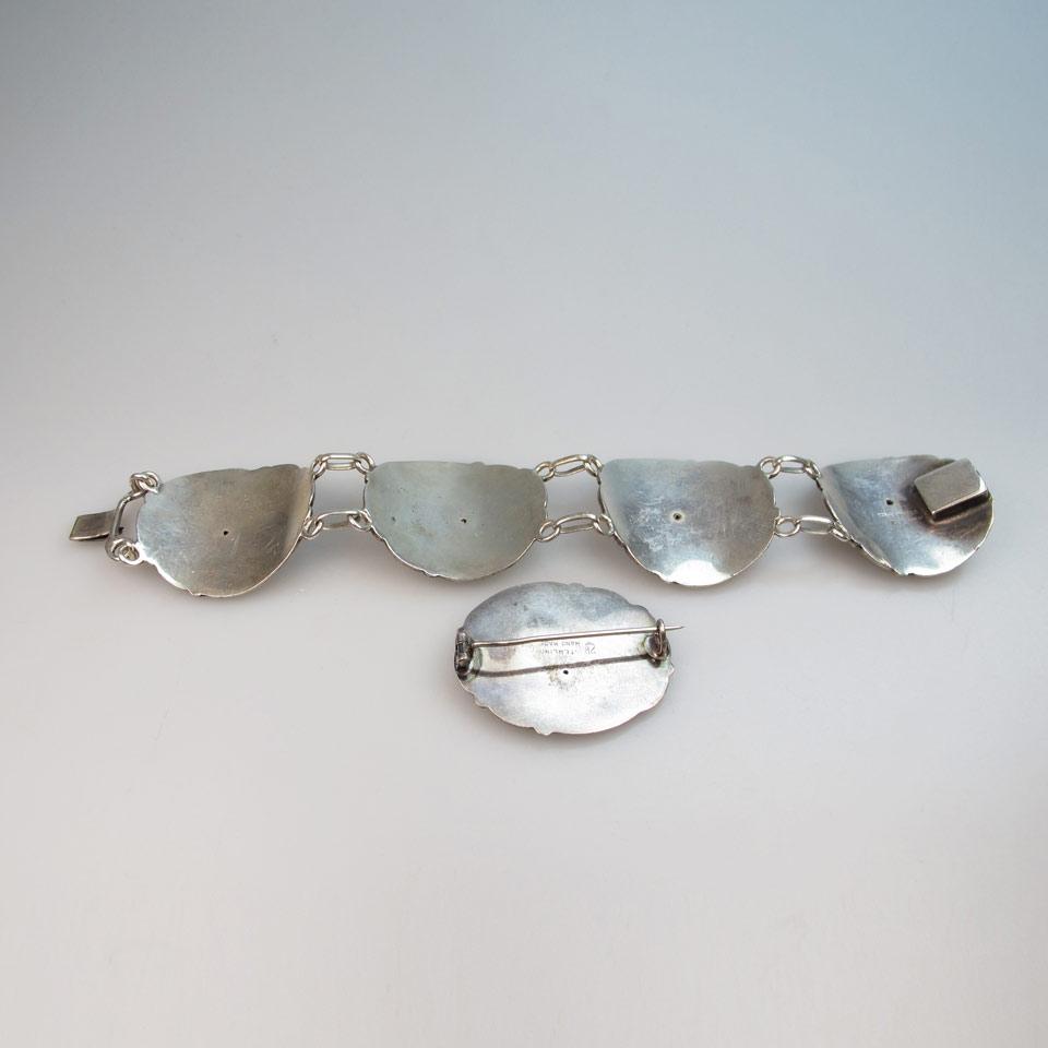 Poul Petersen Canadian Sterling Silver Bracelet And Brooch
