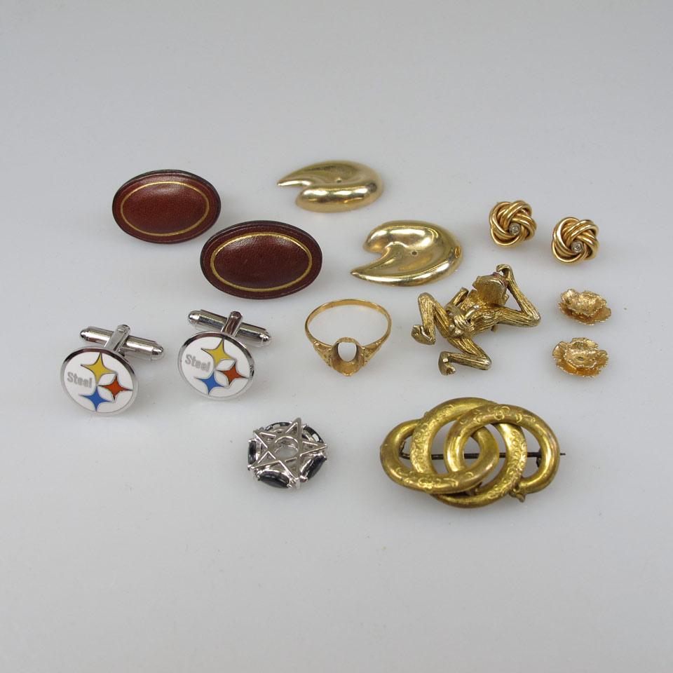 Small Quantity Of Gold, Silver & Costume Jewellery