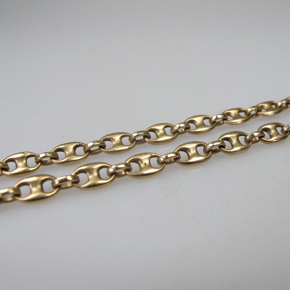 English 9k Yellow Gold Naval Link Chain