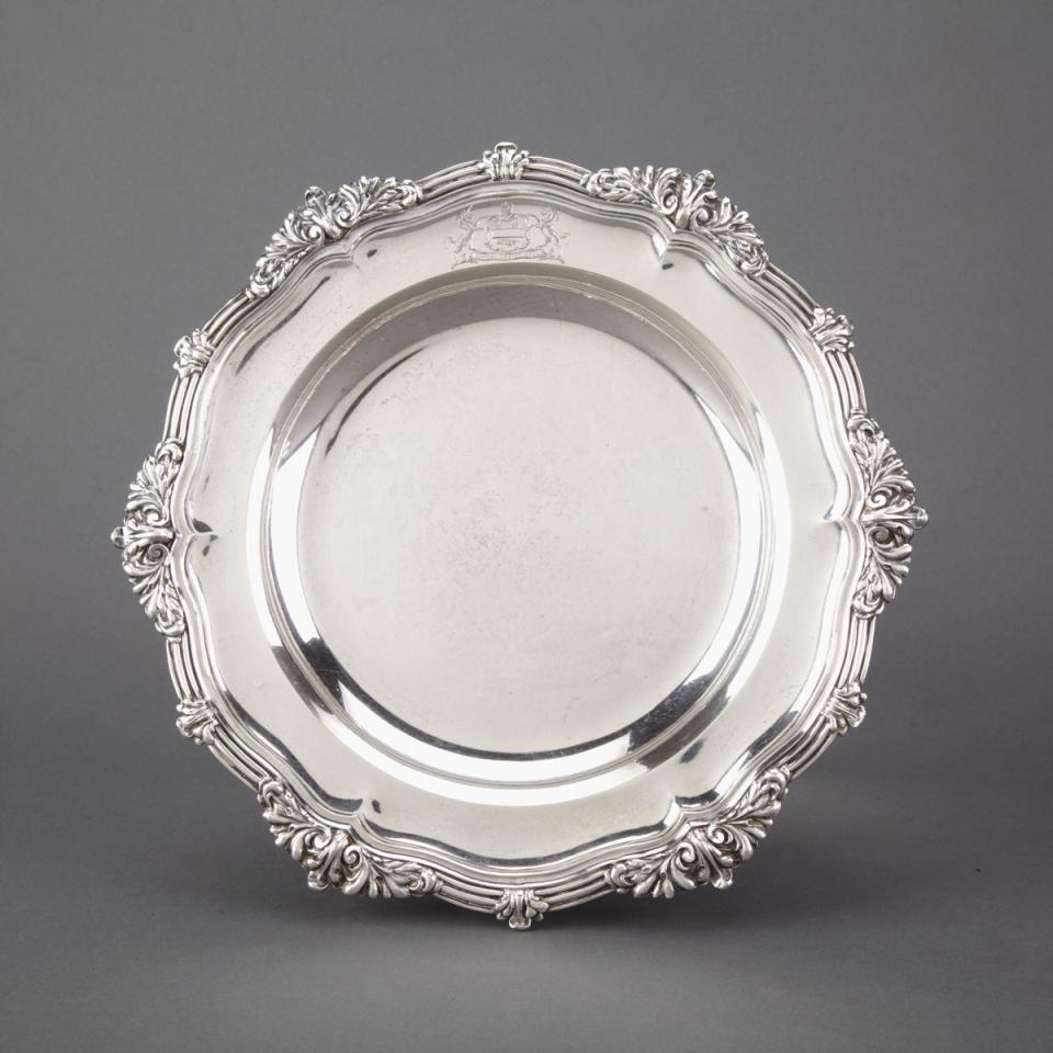 Victorian Silver Soup Plate, John Hunt & Robert Roskell, London, 1880