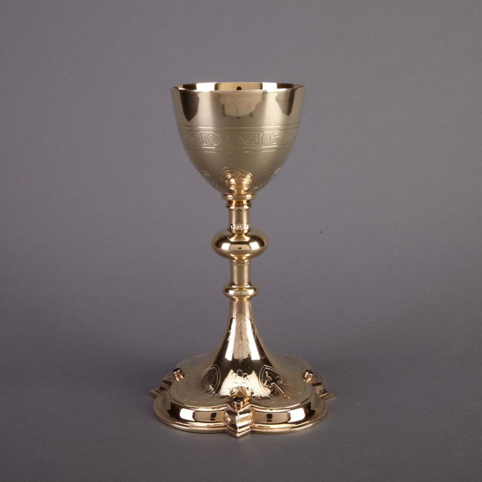 Canadian Silver-Gilt Chalice, Gilles Beaugrand, Montreal, Que., c.1940