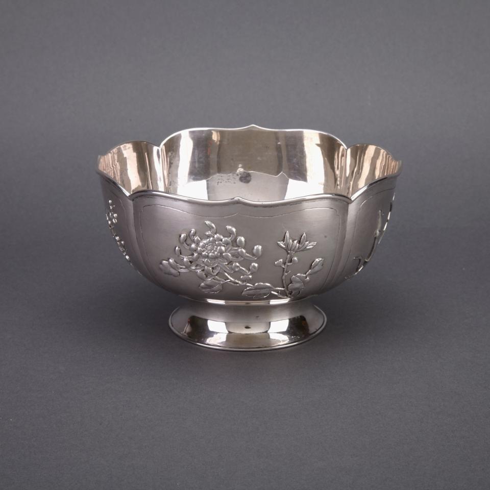 Chinese Export Silver Bowl, Tuck Chang, Shanghai, c.1900