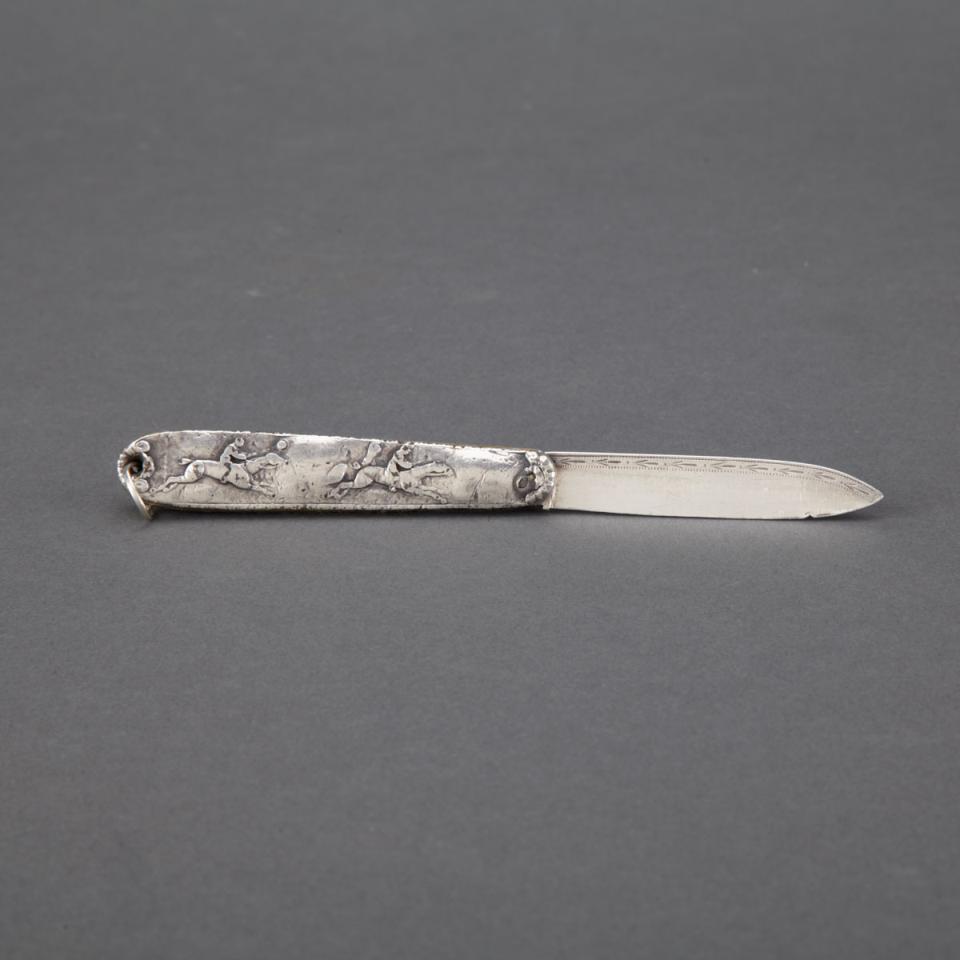 George IV Silver Penknife, Joseph Law, John Oxley & Henry Atkin, Sheffield, 1826