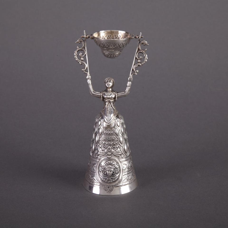 German Silver Wager Cup, probably Hanau, early 20th century