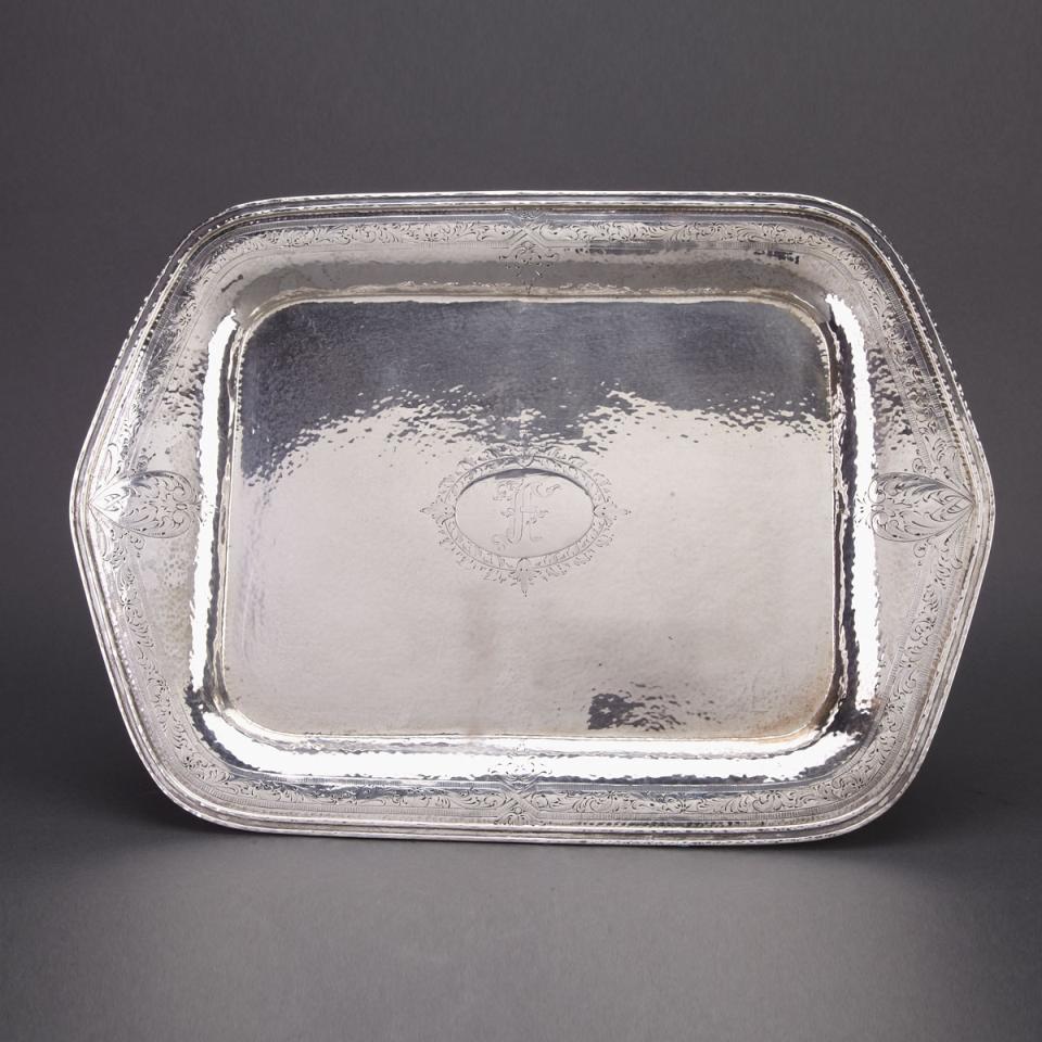 American Silver Serving Tray, Schofield Co., Baltimore, Md., 20th century