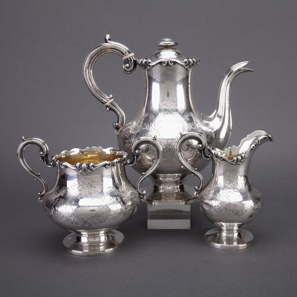 Victorian Silver Coffee Service, Samuel Hayne & Dudley Cater, London, 1839/41
