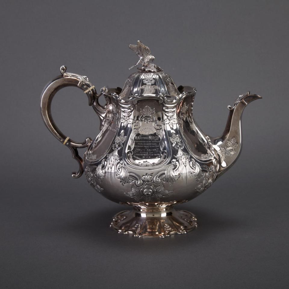 Victorian Silver Teapot, Richard Martin & Ebenezer Hall, London, 1873