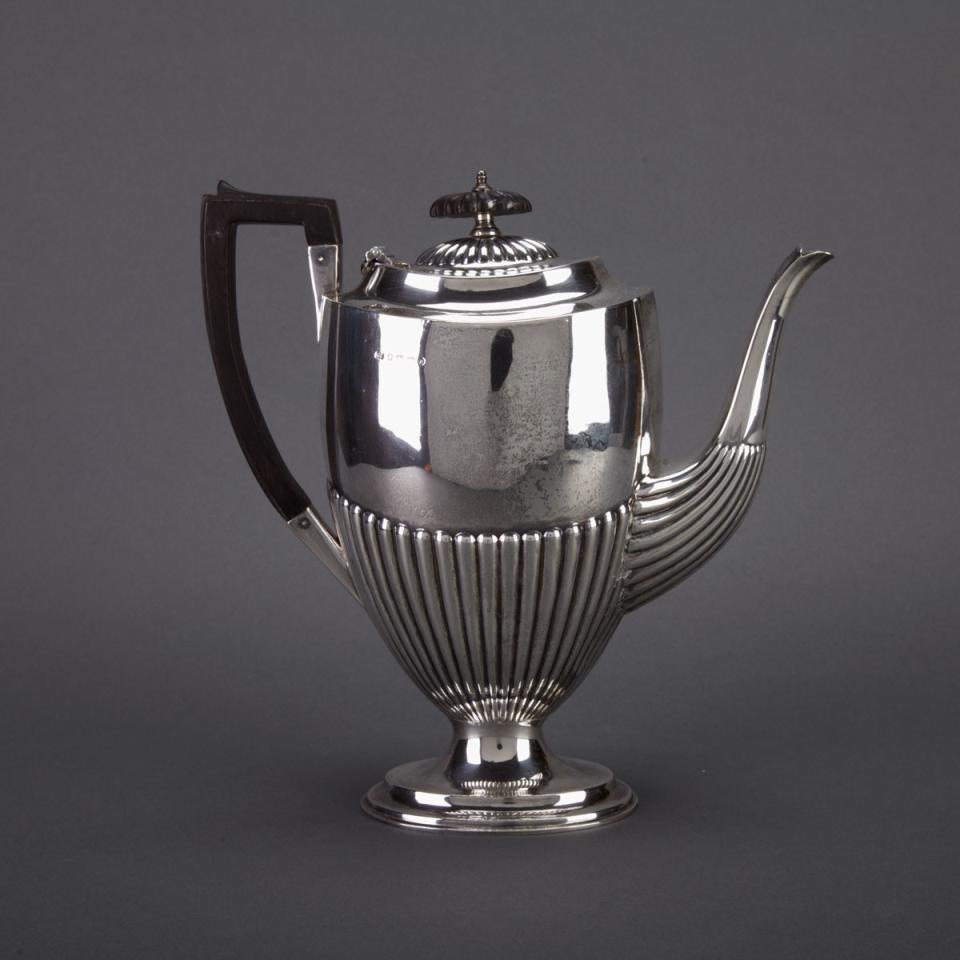 Victorian Silver Hot Water Pot, George Unite, Birmingham, 1888