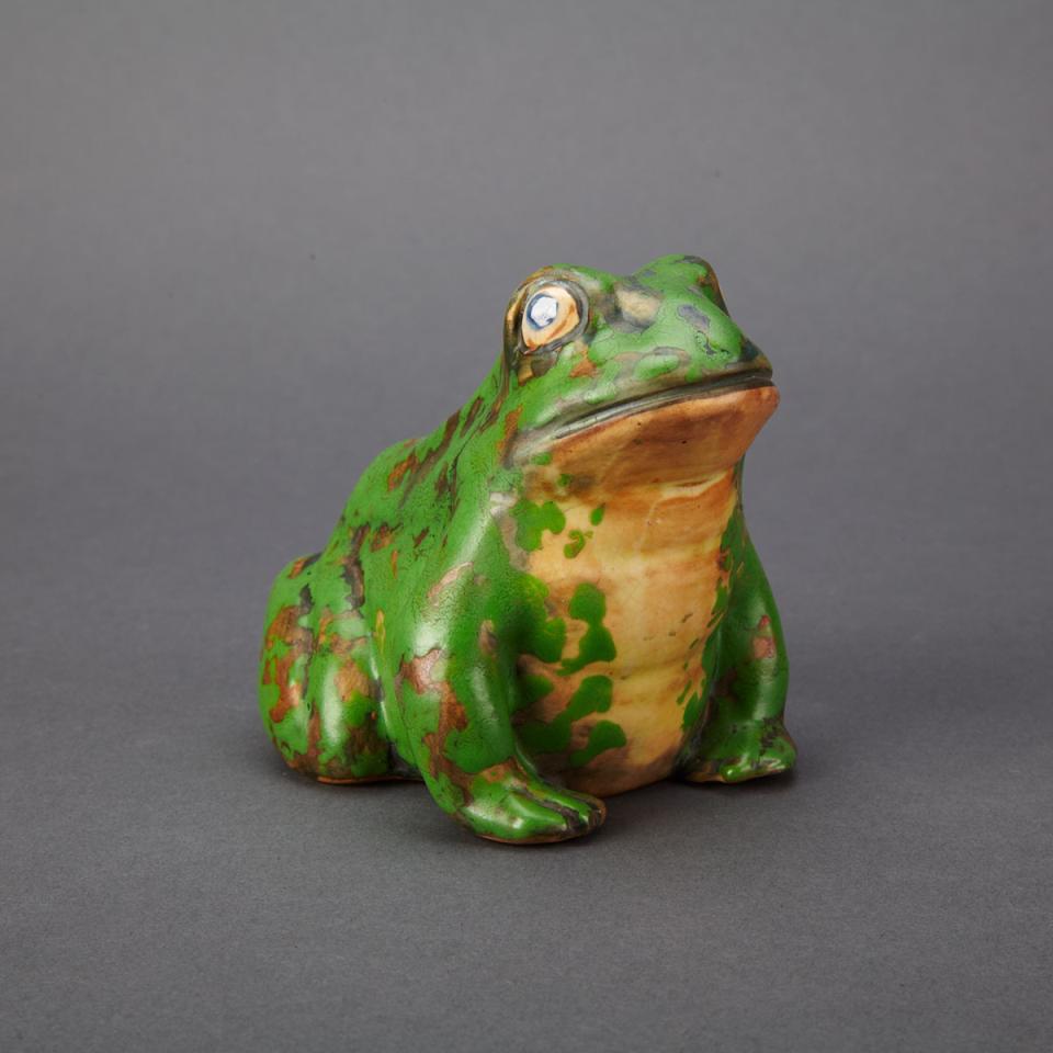 Weller Coppertone Glazed Frog, early 20th century