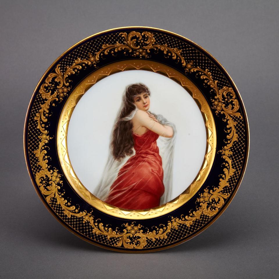 Vienna-Decorated ‘Gypsy Dancer’ Cabinet Plate, early 20th century