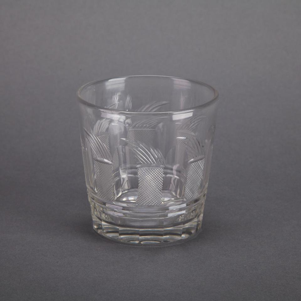 Anglo-Irish Cut Glass ‘Trafalgar’ Tumbler, early 19th century